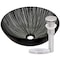 Novatto GODERE Glass Vessel Bathroom Sink Set, Brushed Nickel NOHP-G023BN - alternate 1